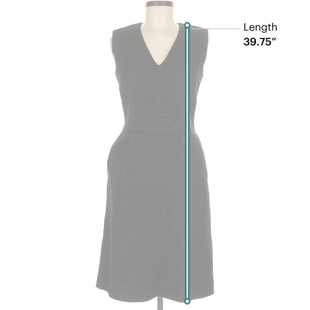 Façonnable Little Black Sleeveless Dress Women 6 EUR 38 V-Neck A-Line Pockets - Picture 7 of 9